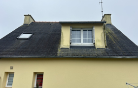 Nettoyage et application d’une résine colorée hydrofuge sur la toiture  